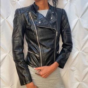 •DECREE•Black Faux Leather Jacket